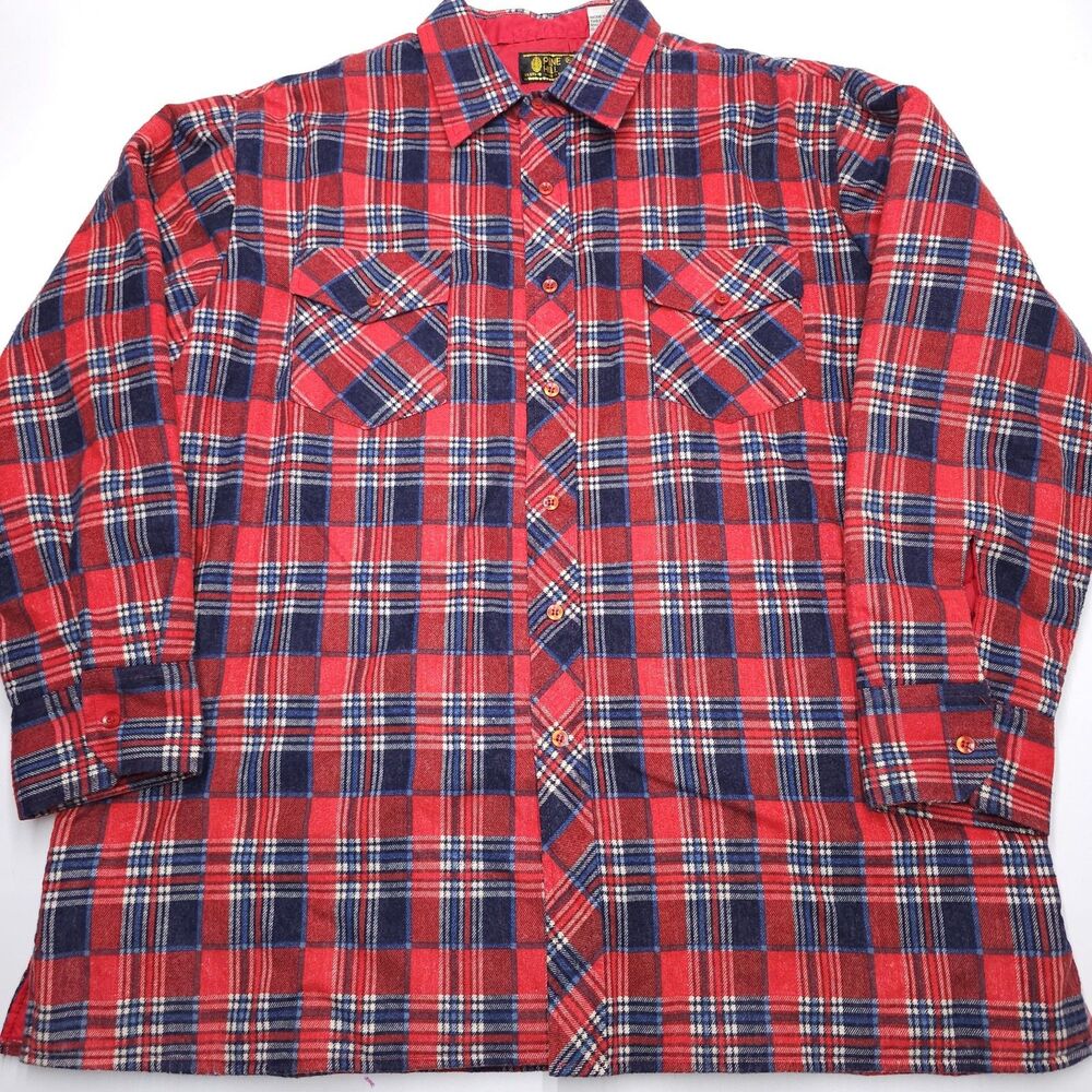 Vintage Pine Hill Flannel Shirt Mens XL Fully Lined Red